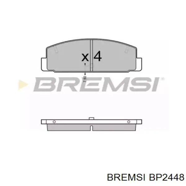 Задние тормозные колодки BP2448 Bremsi