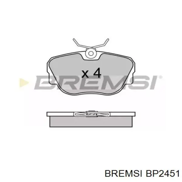 Задние тормозные колодки BP2451 Bremsi