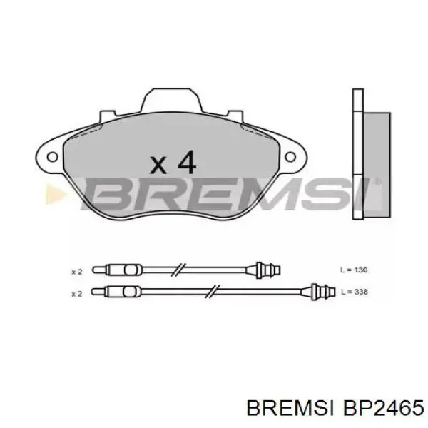 Передние тормозные колодки BP2465 Bremsi