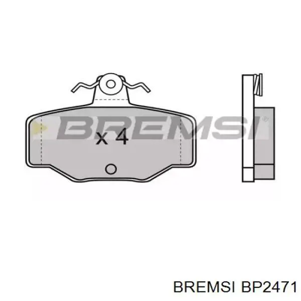 Задние тормозные колодки BP2471 Bremsi