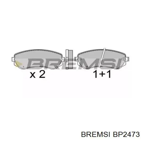 Передние тормозные колодки BP2473 Bremsi