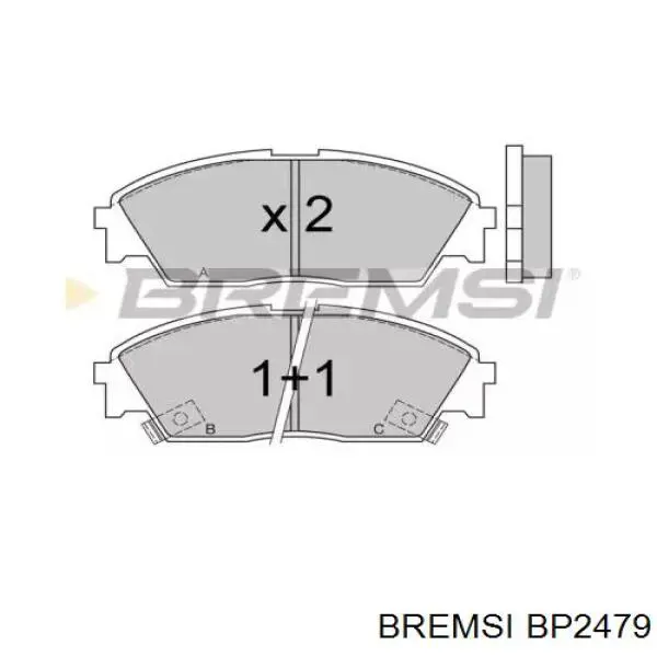 Передние тормозные колодки BP2479 Bremsi