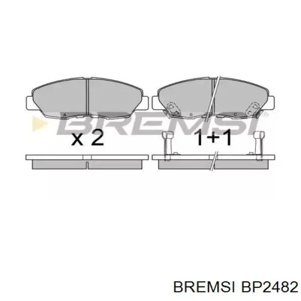 Передние тормозные колодки BP2482 Bremsi