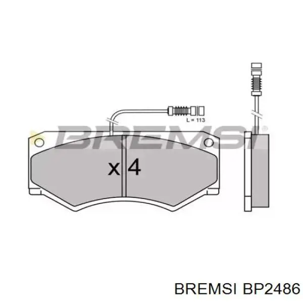 Передние тормозные колодки BP2486 Bremsi