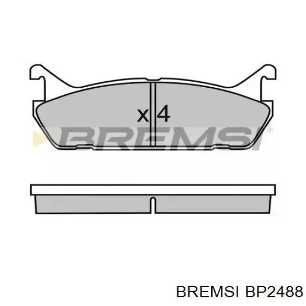 Задние тормозные колодки BP2488 Bremsi