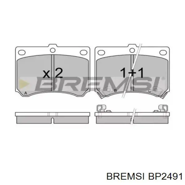 Передние тормозные колодки BP2491 Bremsi