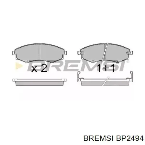 Передние тормозные колодки BP2494 Bremsi