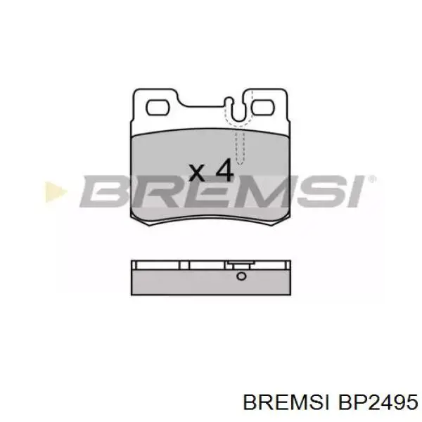 Задние тормозные колодки BP2495 Bremsi