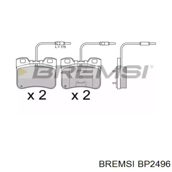 Передние тормозные колодки BP2496 Bremsi