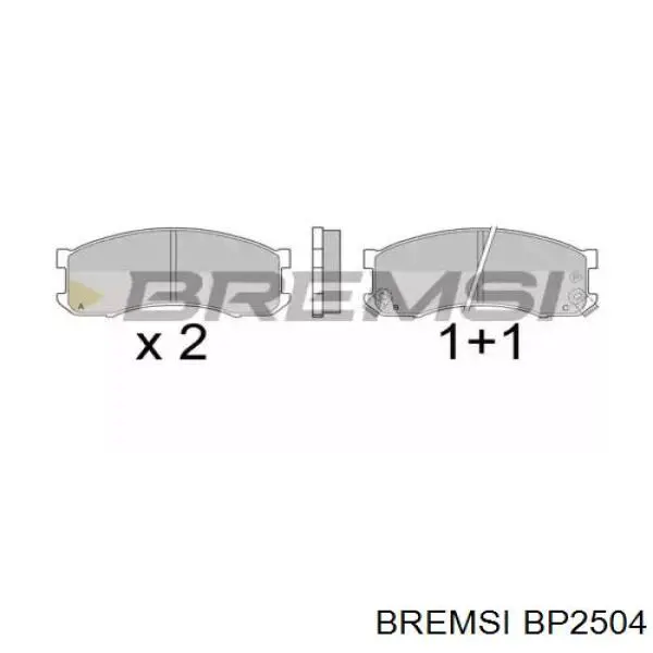 Передние тормозные колодки BP2504 Bremsi