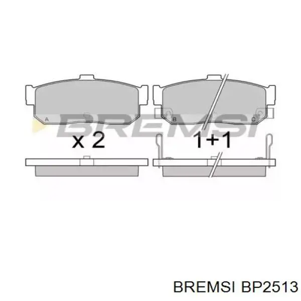 Задние тормозные колодки BP2513 Bremsi