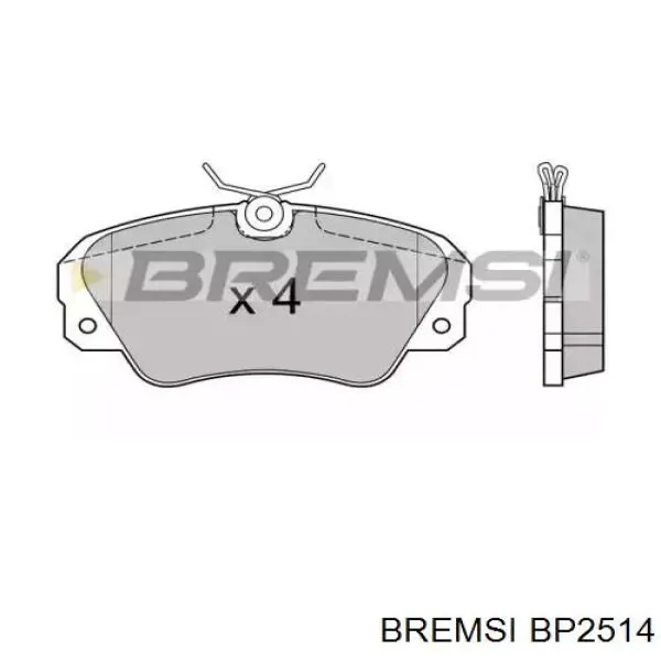 Передние тормозные колодки BP2514 Bremsi