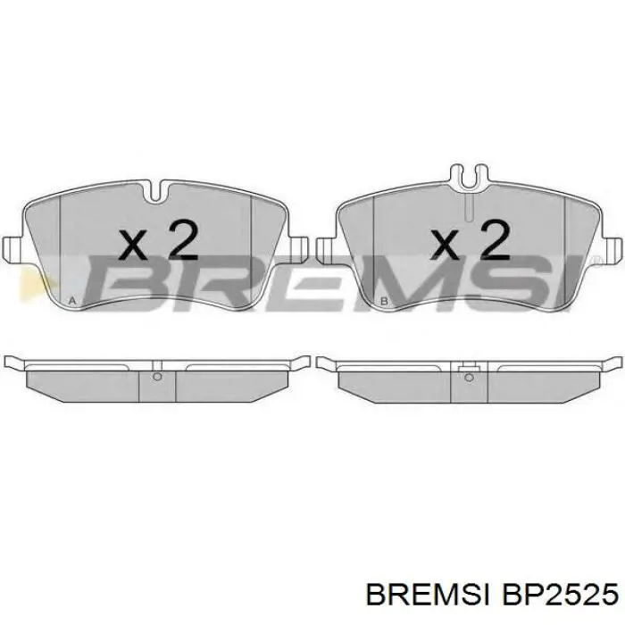 Передние тормозные колодки BP2525 Bremsi
