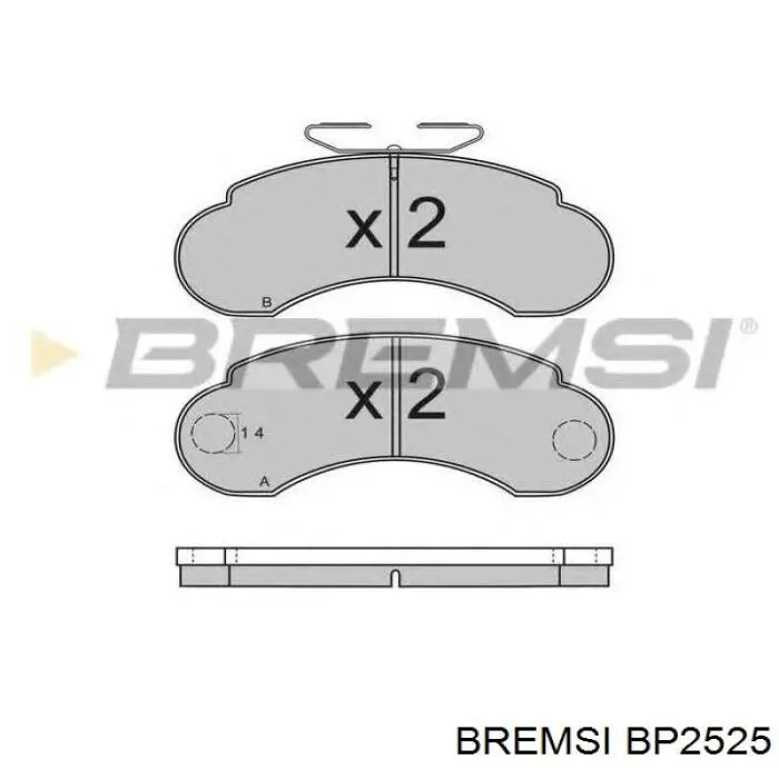 Тормозные колодки Bremsi BP2525
