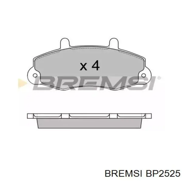 BP2525 Bremsi Колодки передние