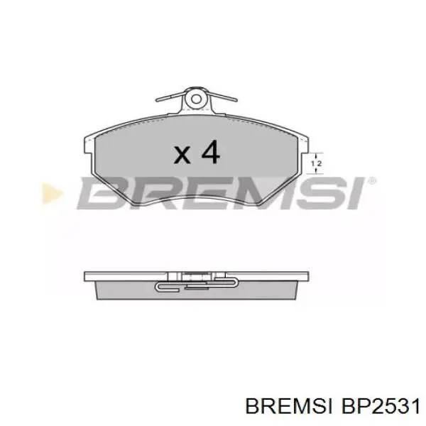 BP2531 Bremsi колодки тормозные передние дисковые