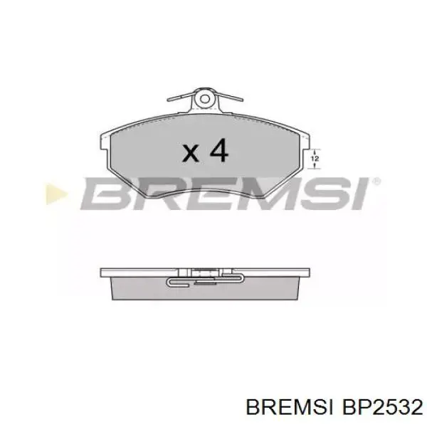 Передние тормозные колодки BP2532 Bremsi