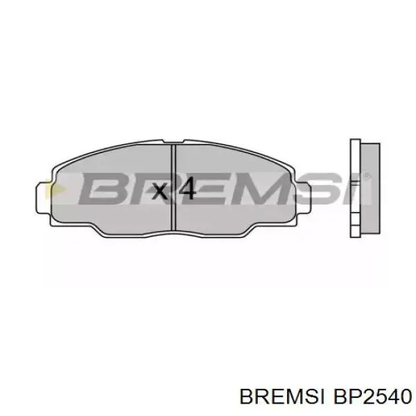 Передние тормозные колодки BP2540 Bremsi