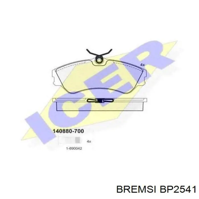 Колодки Bremsi BP2541 цена, от 16.87 USD