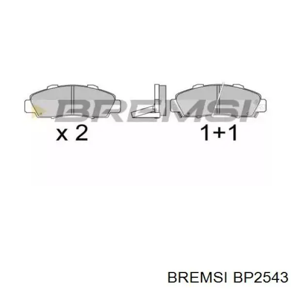 Передние тормозные колодки BP2543 Bremsi