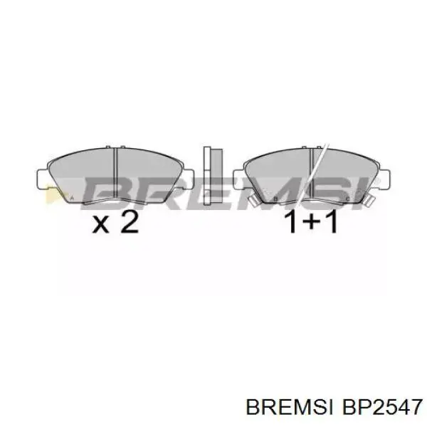 BP2547 Bremsi sapatas do freio dianteiras de disco