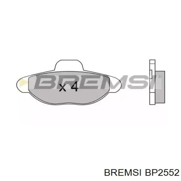 Задние тормозные колодки BP2552 Bremsi