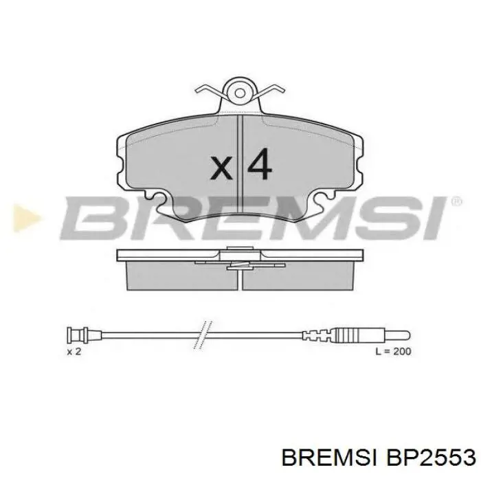Задние дисковые колодки Bremsi BP2553