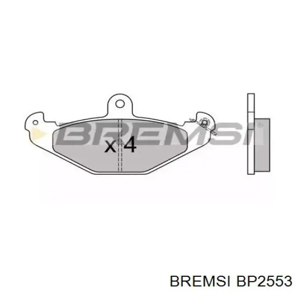 BP2553 Bremsi sapatas do freio traseiras de disco