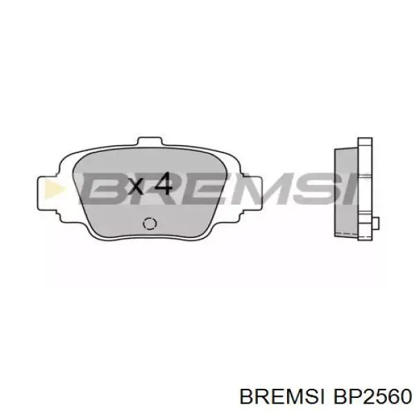 Задние тормозные колодки BP2560 Bremsi