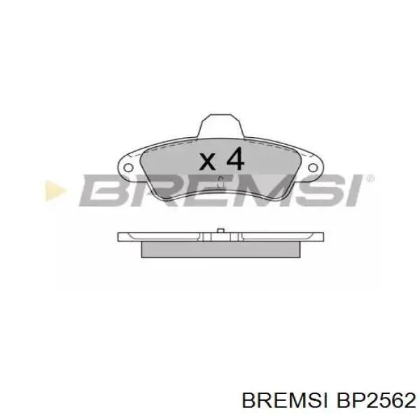 BP2562 Bremsi колодки тормозные задние дисковые