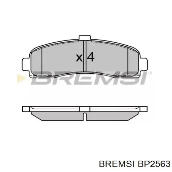 Передние тормозные колодки BP2563 Bremsi