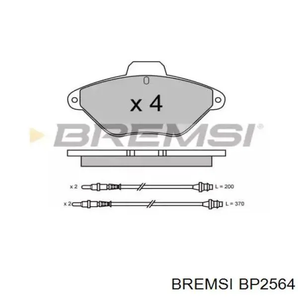 Передние тормозные колодки BP2564 Bremsi