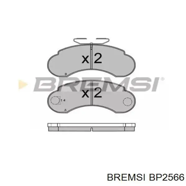 Передние тормозные колодки BP2566 Bremsi