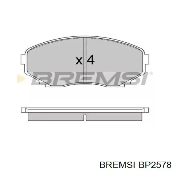 Передние тормозные колодки BP2578 Bremsi