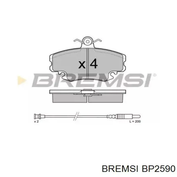 BP2590 Bremsi передние тормозные колодки