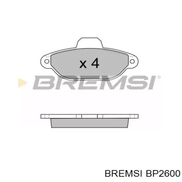 Передние тормозные колодки BP2600 Bremsi