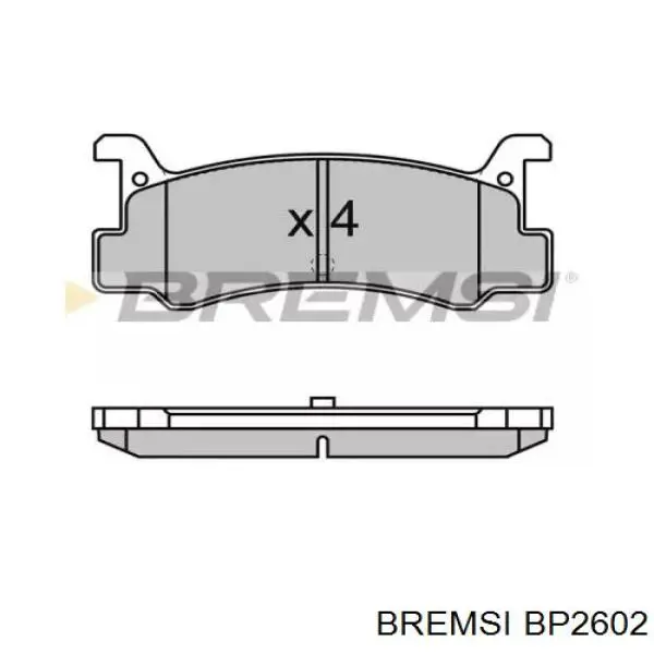 Задние тормозные колодки BP2602 Bremsi