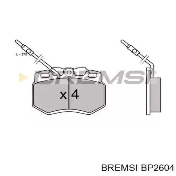 Передние тормозные колодки BP2604 Bremsi