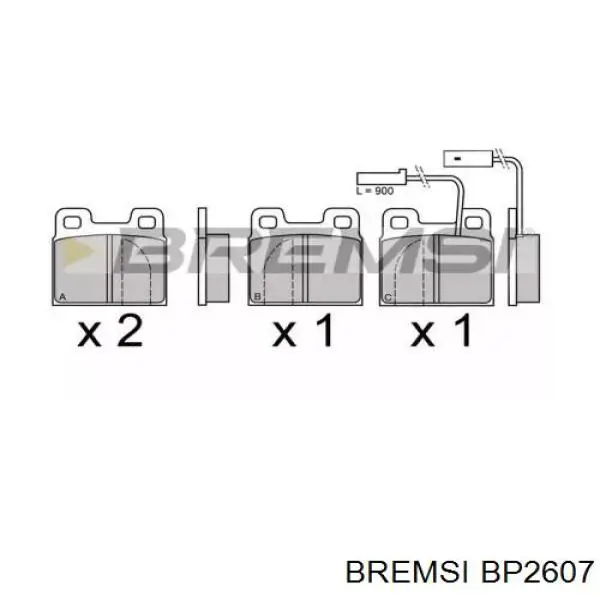 Задние тормозные колодки BP2607 Bremsi