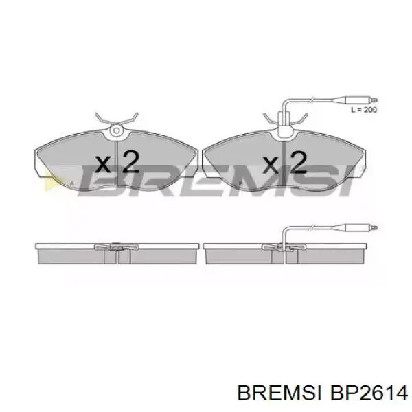 BP2614 Bremsi колодки тормозные передние дисковые
