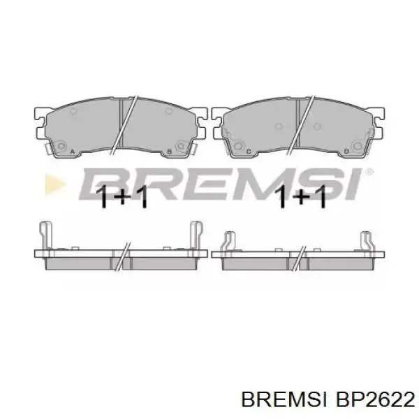 Передние тормозные колодки BP2622 Bremsi