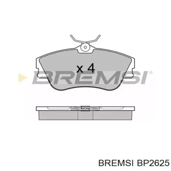 BP2625 Bremsi передние тормозные колодки