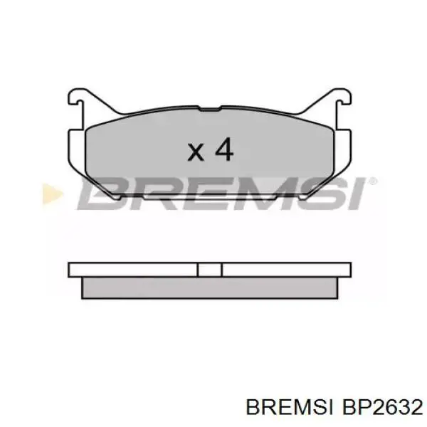 Задние тормозные колодки BP2632 Bremsi