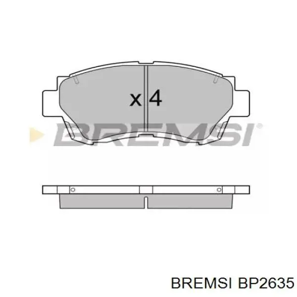 Передние тормозные колодки BP2635 Bremsi