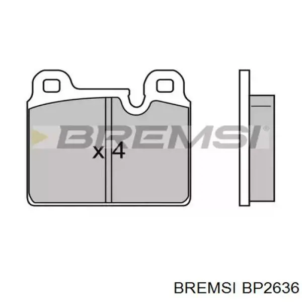 Передние тормозные колодки BP2636 Bremsi