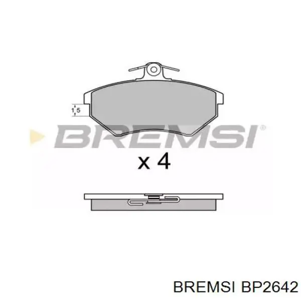 Передние тормозные колодки BP2642 Bremsi