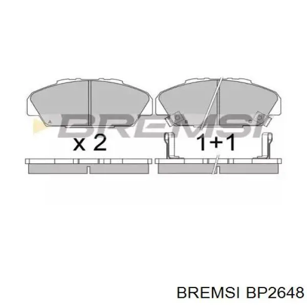 Передние тормозные колодки BP2648 Bremsi