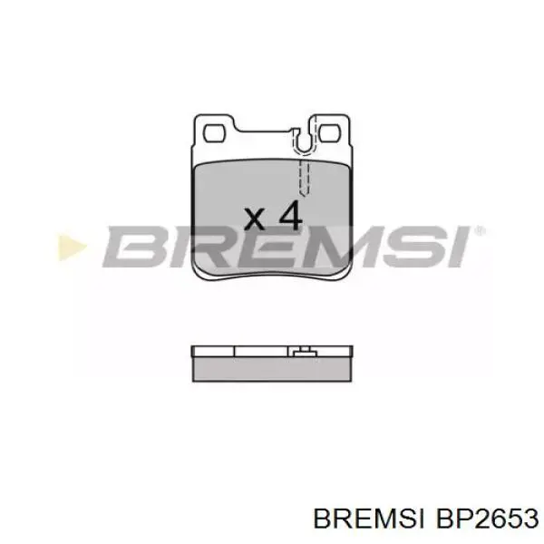 Задние тормозные колодки BP2653 Bremsi