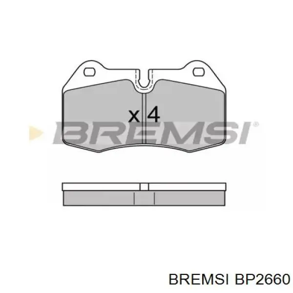BP2660 Bremsi передние тормозные колодки