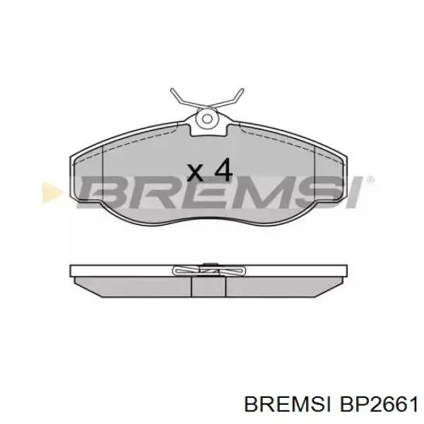 Передние тормозные колодки BP2661 Bremsi